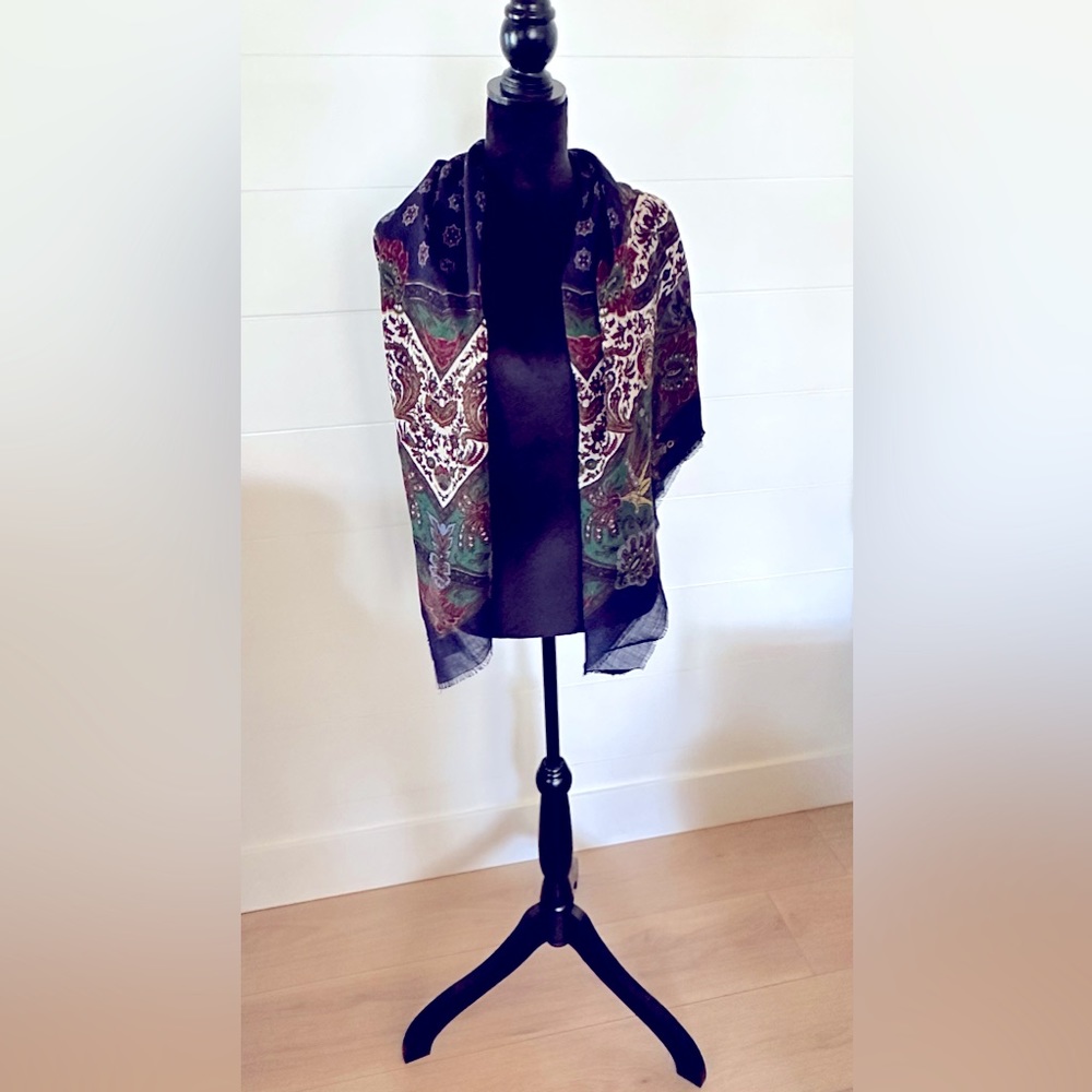 Women's Scarf Shawls Wraps for Dresses, black/green/maroon